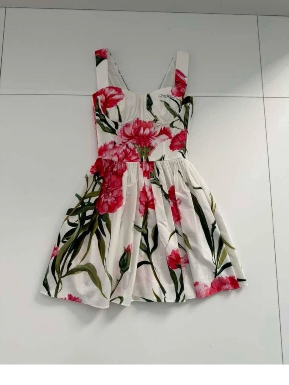 Dolce & Gabbana pleated poplin floral Mini Dress - Picture 11 of 13